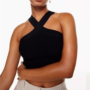 Babaton Cross Neck Sculpt Knit Tank